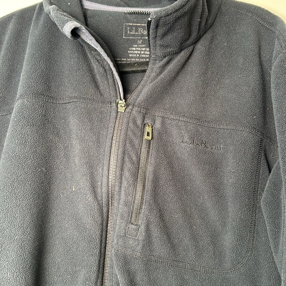 Men's L.L Bean Classic Full Zip Fleece Jacket Size Medium - Picture 2 of 6